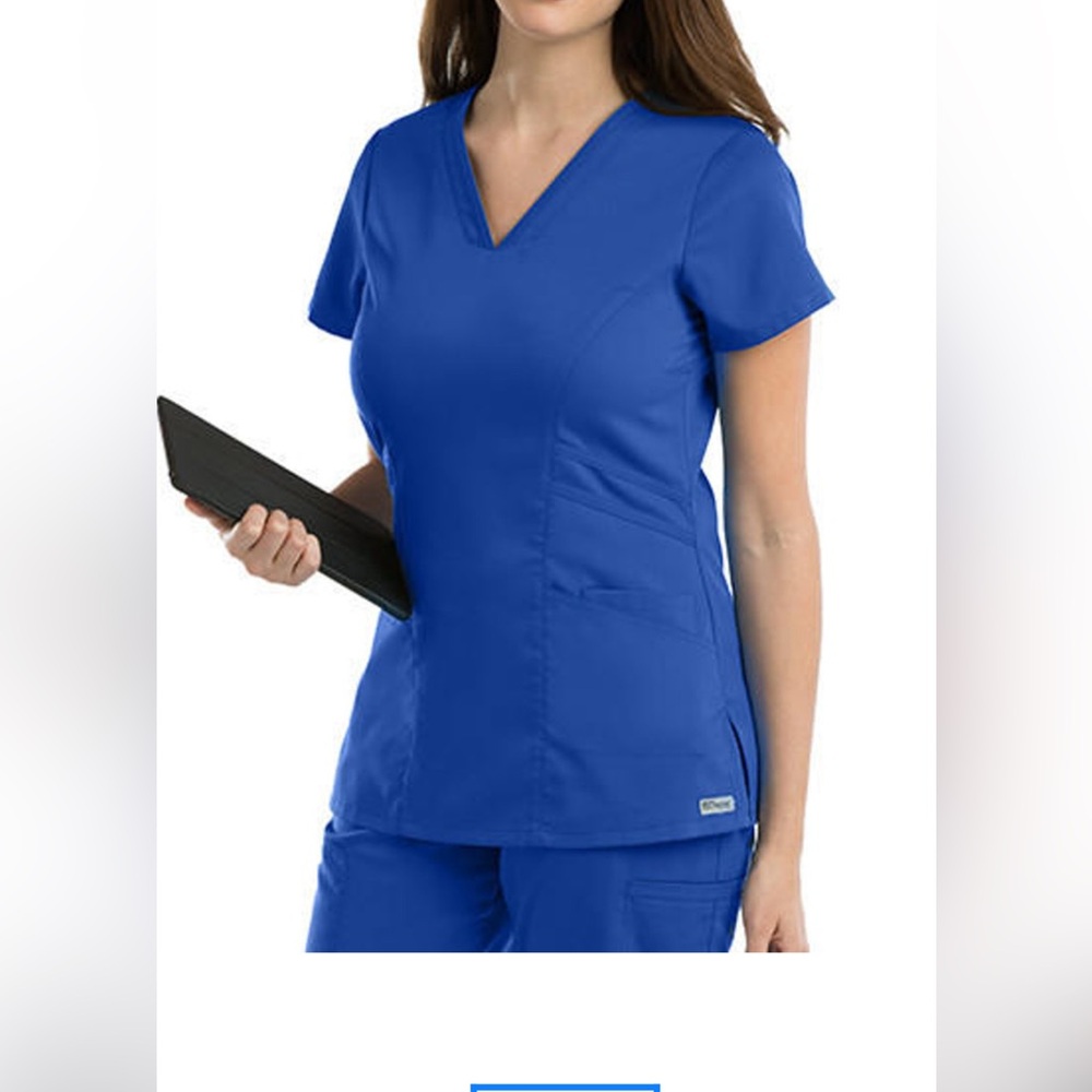 Greys Anatomy 3 Pocket V Neck Scrub Top